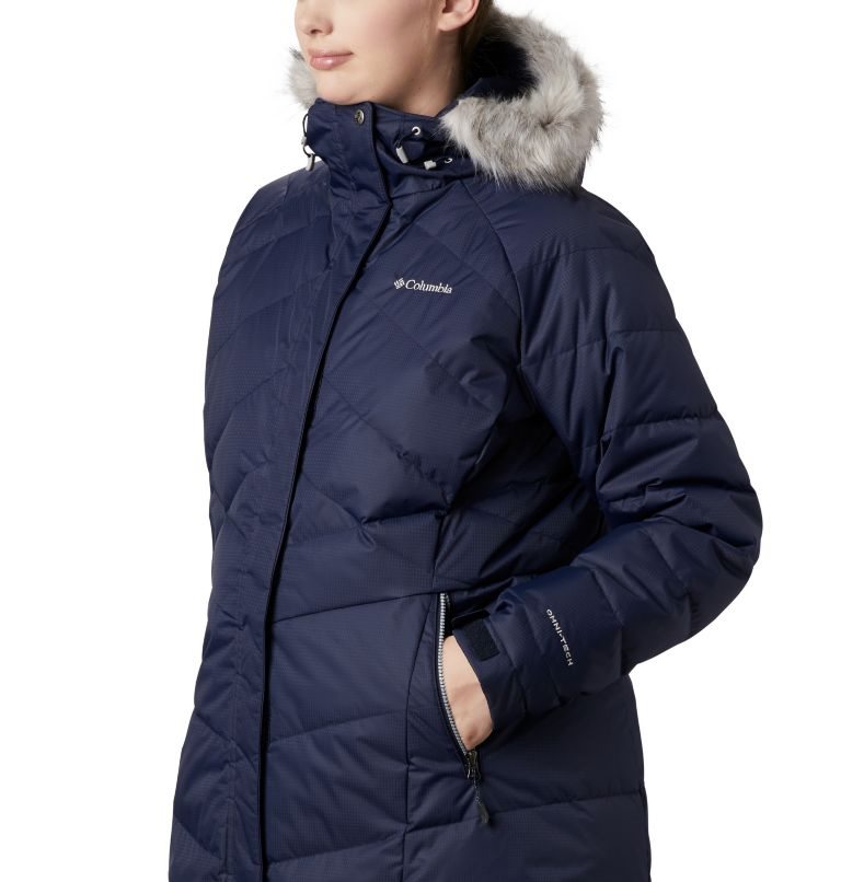 Women's Columbia Lay D Down II Mid Jackets Navy | Plus Size CA-F8A61